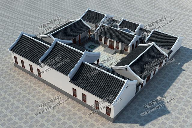 最美的農村一層中式四合院，武漢黃總蓋完這套別墅，全村人都羨慕！