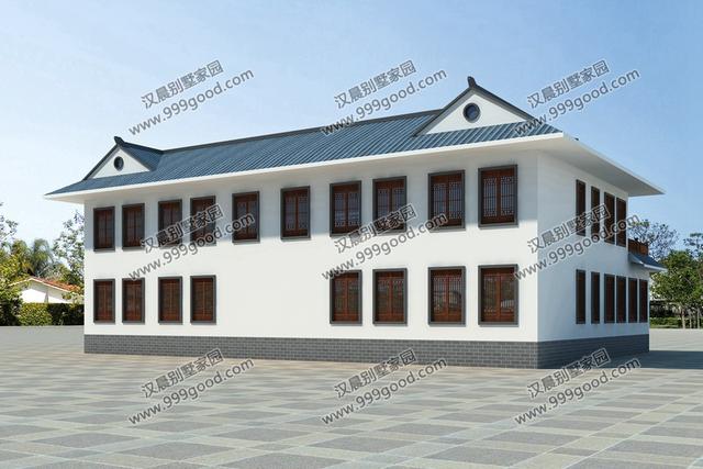 帶露臺中式三合院農(nóng)村別墅，2套帶車庫，占地170平的第2款才26萬