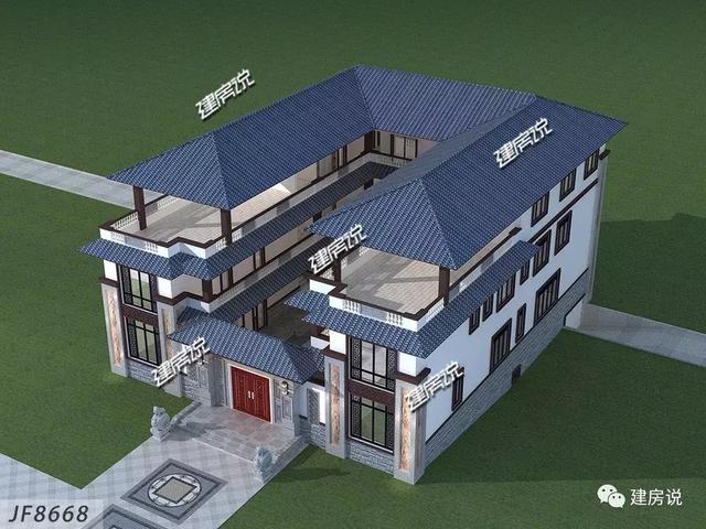 蓋了這棟中式別墅，全村都羨慕我，鄰居天天來參觀