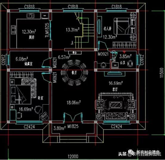 家里人多先別慌，這5款多臥室二層別墅設計圖，親戚再多也不怕