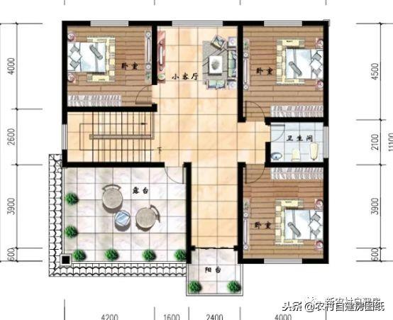家里人多先別慌，這5款多臥室二層別墅設計圖，親戚再多也不怕