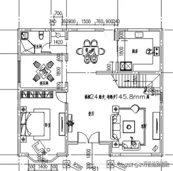 家里人多先別慌，這5款多臥室二層別墅設計圖，親戚再多也不怕
