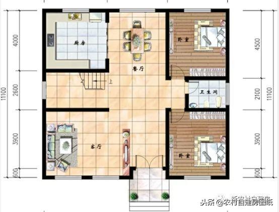 家里人多先別慌，這5款多臥室二層別墅設計圖，親戚再多也不怕