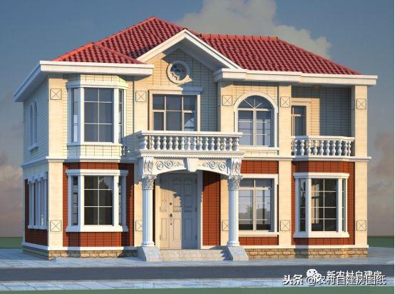 家里人多先別慌，這5款多臥室二層別墅設計圖，親戚再多也不怕