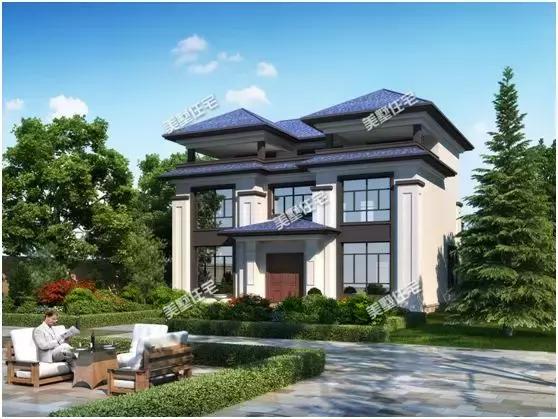 6套帶挑空客廳的簡(jiǎn)歐風(fēng)農(nóng)村別墅設(shè)計(jì)，建好就是村里地標(biāo)