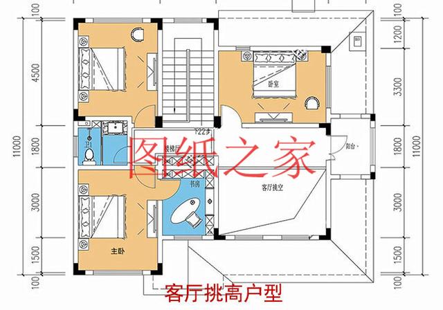 120平米二層別墅，12X10米戶型方正，喜歡就快點(diǎn)回家建房吧！
