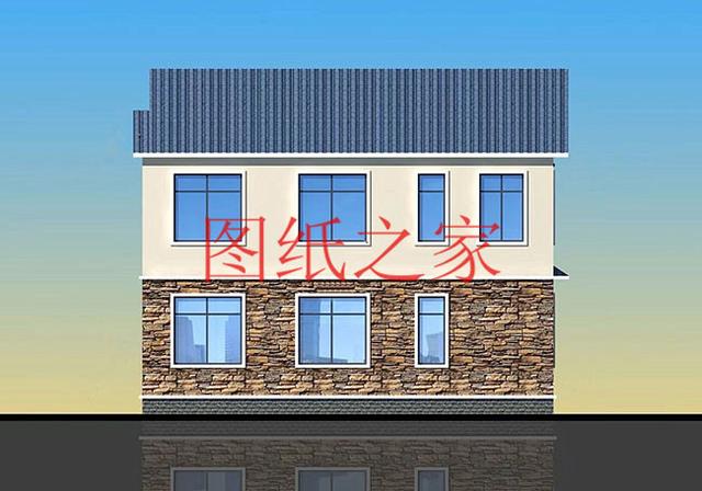 120平米二層別墅，12X10米戶型方正，喜歡就快點(diǎn)回家建房吧！