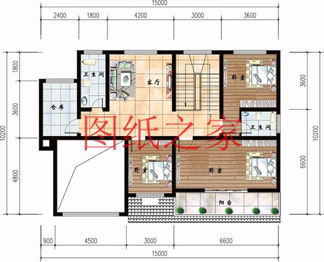3套15X10米的二層小別墅，造價(jià)只要25萬(wàn)元，省錢(qián)又實(shí)用！