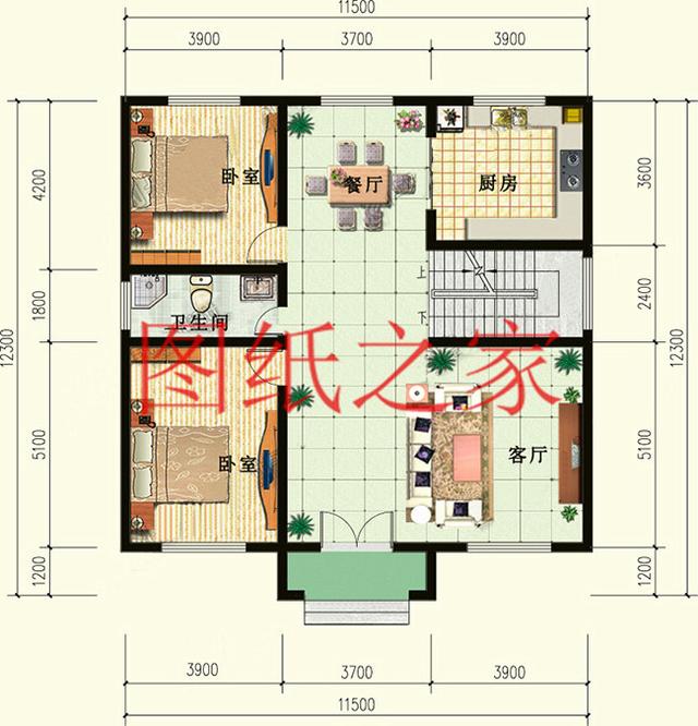 5套開間12米的二層別墅，戶型方正實用，人人都喜歡！