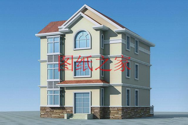 136平米三層別墅，12米X12米方正戶型，一大家子都能住在一起！