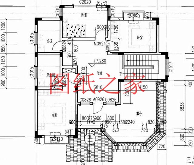 136平米三層別墅，12米X12米方正戶型，一大家子都能住在一起！