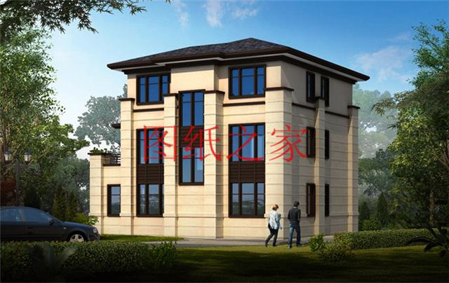 136平米三層別墅，12米X12米方正戶型，一大家子都能住在一起！