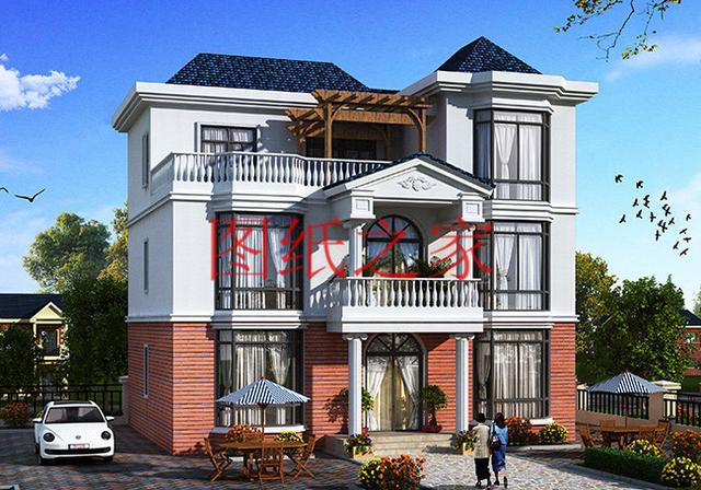 12X10米三層別墅，只要35萬就能建好，實用又有面子！