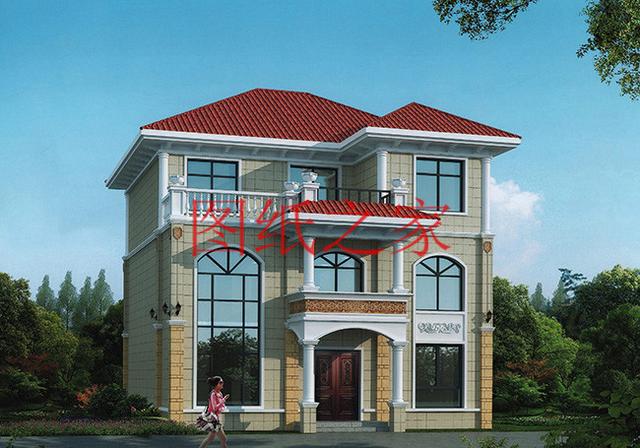 12X10米三層別墅，只要35萬就能建好，實用又有面子！