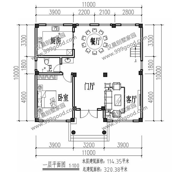 農(nóng)村11X10米自建房設(shè)計(jì)圖，見過的朋友都說這是理想的戶型