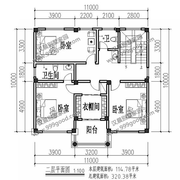 農(nóng)村11X10米自建房設(shè)計(jì)圖，見過的朋友都說這是理想的戶型