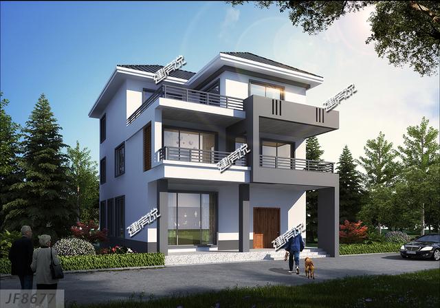 三層新中式農(nóng)村自建別墅，外型簡約莊重大方，很不錯(cuò)！