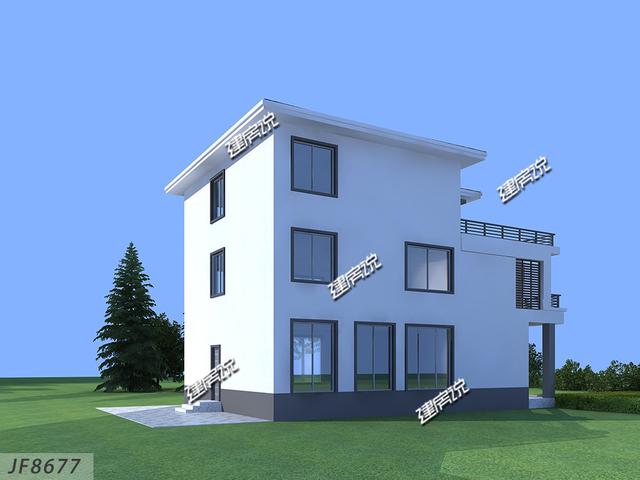 三層新中式農(nóng)村自建別墅，外型簡約莊重大方，很不錯(cuò)！