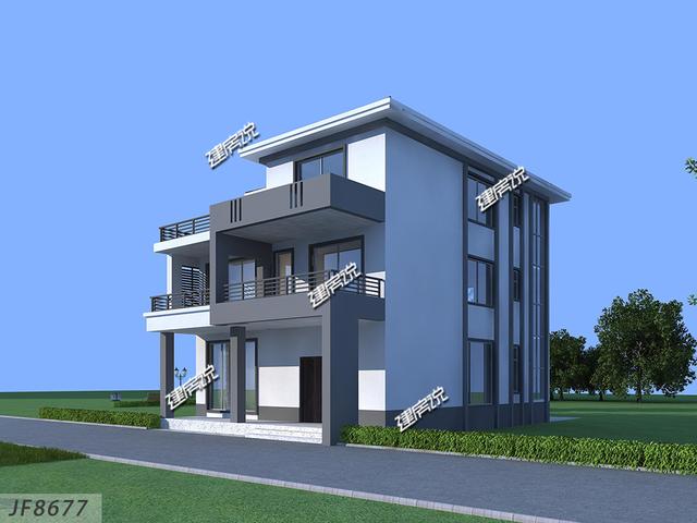 三層新中式農(nóng)村自建別墅，外型簡約莊重大方，很不錯(cuò)！