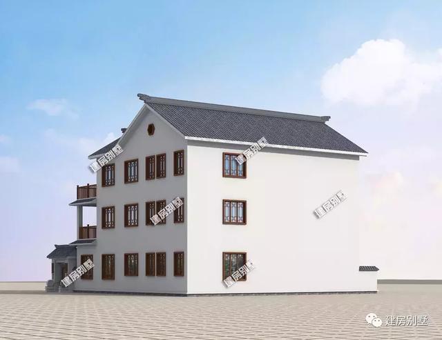 新中式帶庭院農(nóng)村別墅，詩情畫意的古色古香，提升你的生活檔次