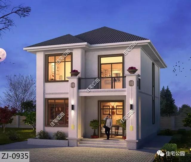 4室2廳的戶型占地不足百平？這套農(nóng)村窄面寬小別墅給你答案