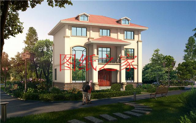 12X12米農(nóng)村三層別墅，經(jīng)典大氣又實用，這樣的設(shè)計你喜歡嗎？