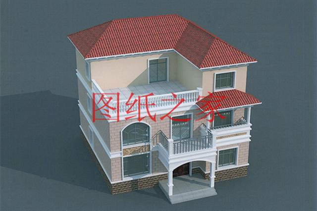 12X12米農(nóng)村三層別墅，經(jīng)典大氣又實用，這樣的設(shè)計你喜歡嗎？