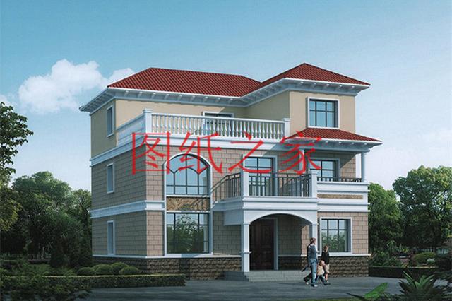 12X12米農(nóng)村三層別墅，經(jīng)典大氣又實用，這樣的設(shè)計你喜歡嗎？