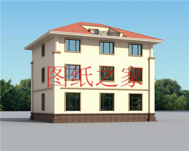 12X12米農(nóng)村三層別墅，經(jīng)典大氣又實用，這樣的設(shè)計你喜歡嗎？