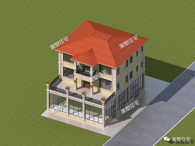 宅基地靠近馬路，不如在一層建個商鋪，不僅能賺錢還漂亮體面