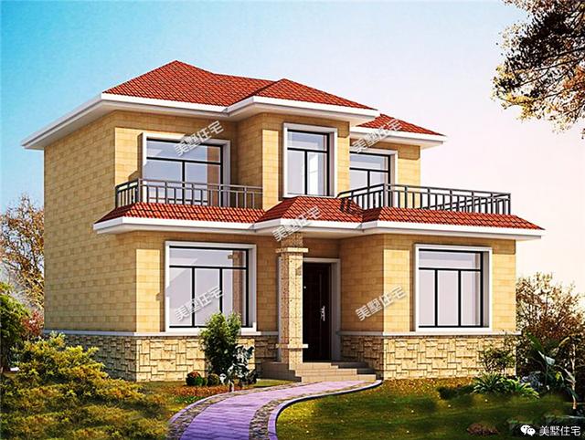 100平米左右的小戶型農(nóng)村自建房，美觀大方，造價(jià)低