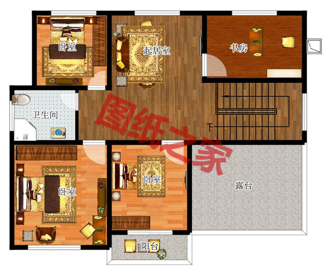 12x10米農(nóng)村建房圖紙，120平二層小洋樓設(shè)計(jì)圖