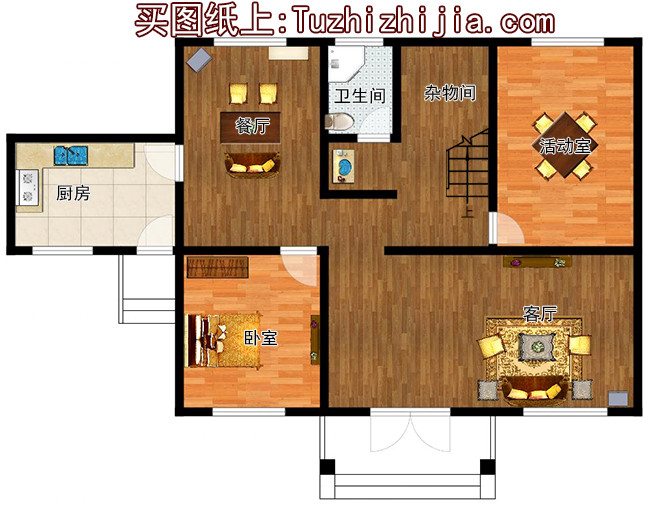 12x10米農(nóng)村建房圖紙，120平二層小洋樓設(shè)計(jì)圖