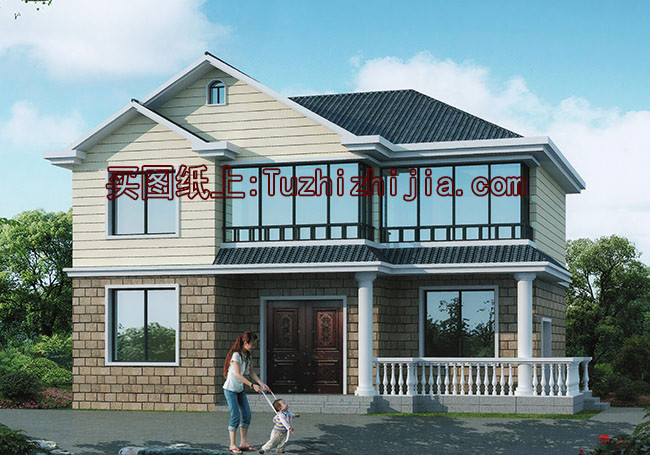 12x10米農(nóng)村建房圖紙，120平二層小洋樓設(shè)計(jì)圖