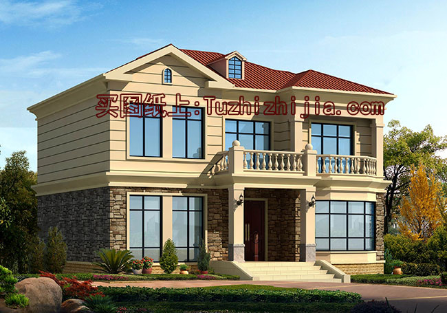 12x10米農(nóng)村建房圖紙，120平二層小洋樓設(shè)計(jì)圖