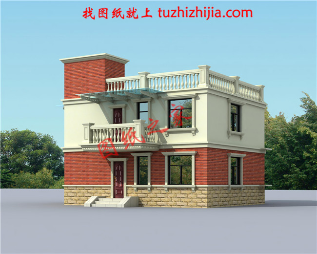 12x10米農(nóng)村建房圖紙，120平二層小洋樓設(shè)計(jì)圖