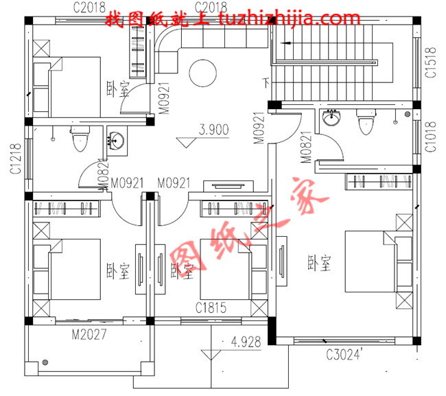 12x10米農(nóng)村建房圖紙，120平二層小洋樓設(shè)計(jì)圖