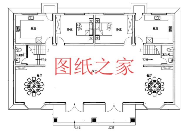 三套單戶占地110平米的雙拼別墅，建成后兄弟倆絕對面子十足！
