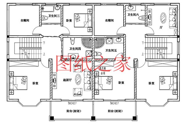 三套單戶占地110平米的雙拼別墅，建成后兄弟倆絕對面子十足！