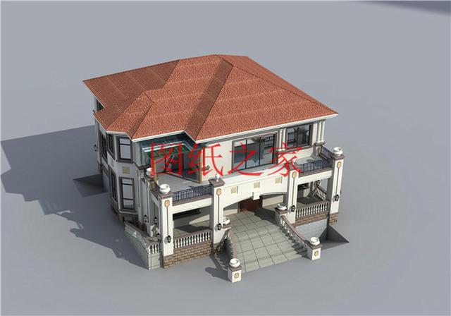 農(nóng)村自建獨棟二層別墅，方正大戶型，實用又奢華！