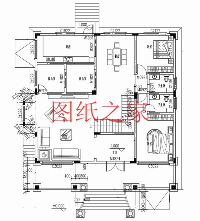 農(nóng)村自建獨棟二層別墅，方正大戶型，實用又奢華！