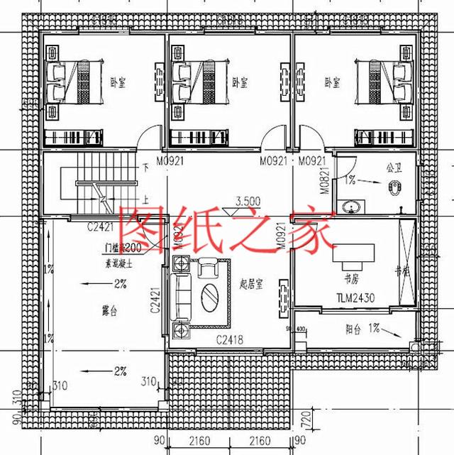農(nóng)村自建獨棟二層別墅，方正大戶型，實用又奢華！