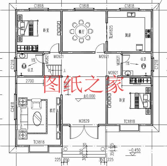 農(nóng)村自建獨棟二層別墅，方正大戶型，實用又奢華！