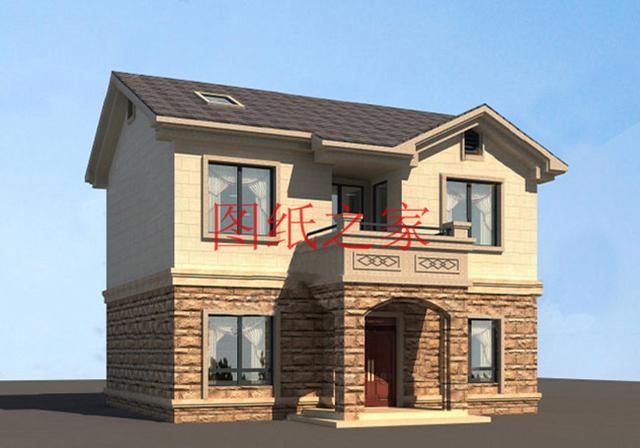 3套10X12米的農(nóng)村二層別墅，占地面積小，美觀大方又實用！