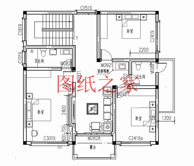 3套10X12米的農(nóng)村二層別墅，占地面積小，美觀大方又實用！
