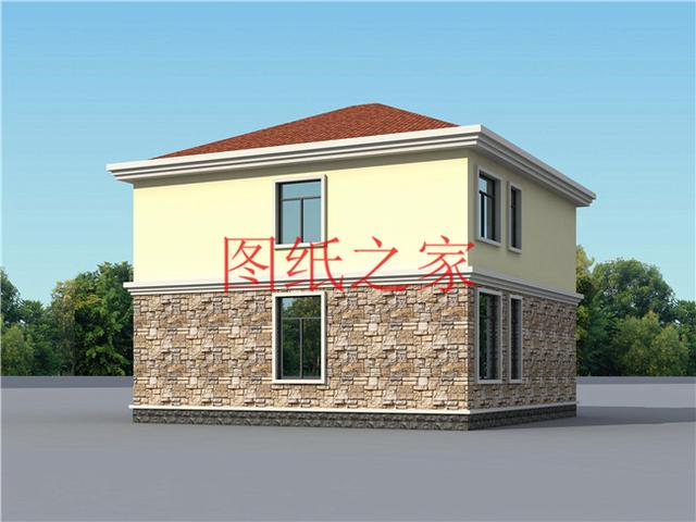 3套10X12米的農(nóng)村二層別墅，占地面積小，美觀大方又實用！