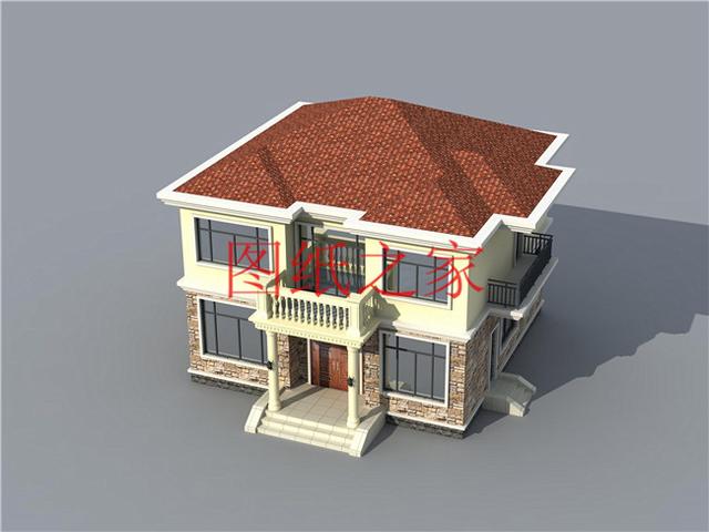 3套10X12米的農(nóng)村二層別墅，占地面積小，美觀大方又實用！