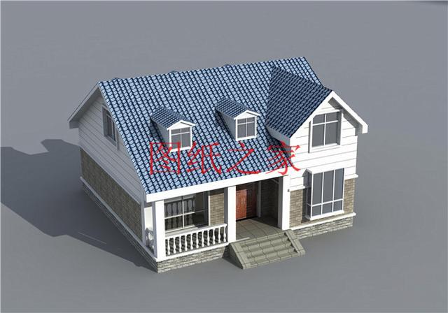 3套10X12米的農(nóng)村二層別墅，占地面積小，美觀大方又實用！