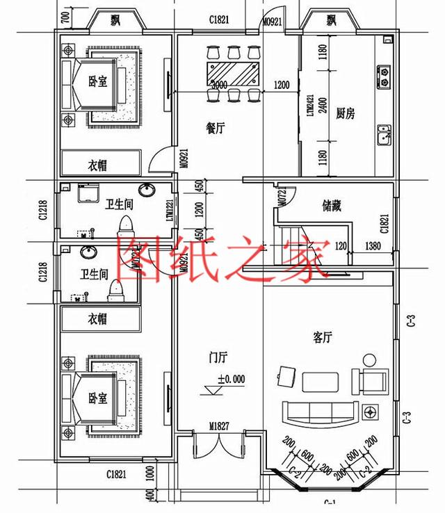 3套農(nóng)村二層別墅，15米X12米、12米X15米，你更喜歡哪個(gè)戶(hù)型？