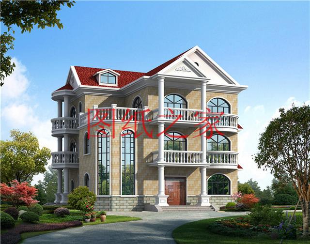 歐式三層農(nóng)村別墅，13X15米、15X13米還帶露臺(tái)，美觀大氣上檔次！